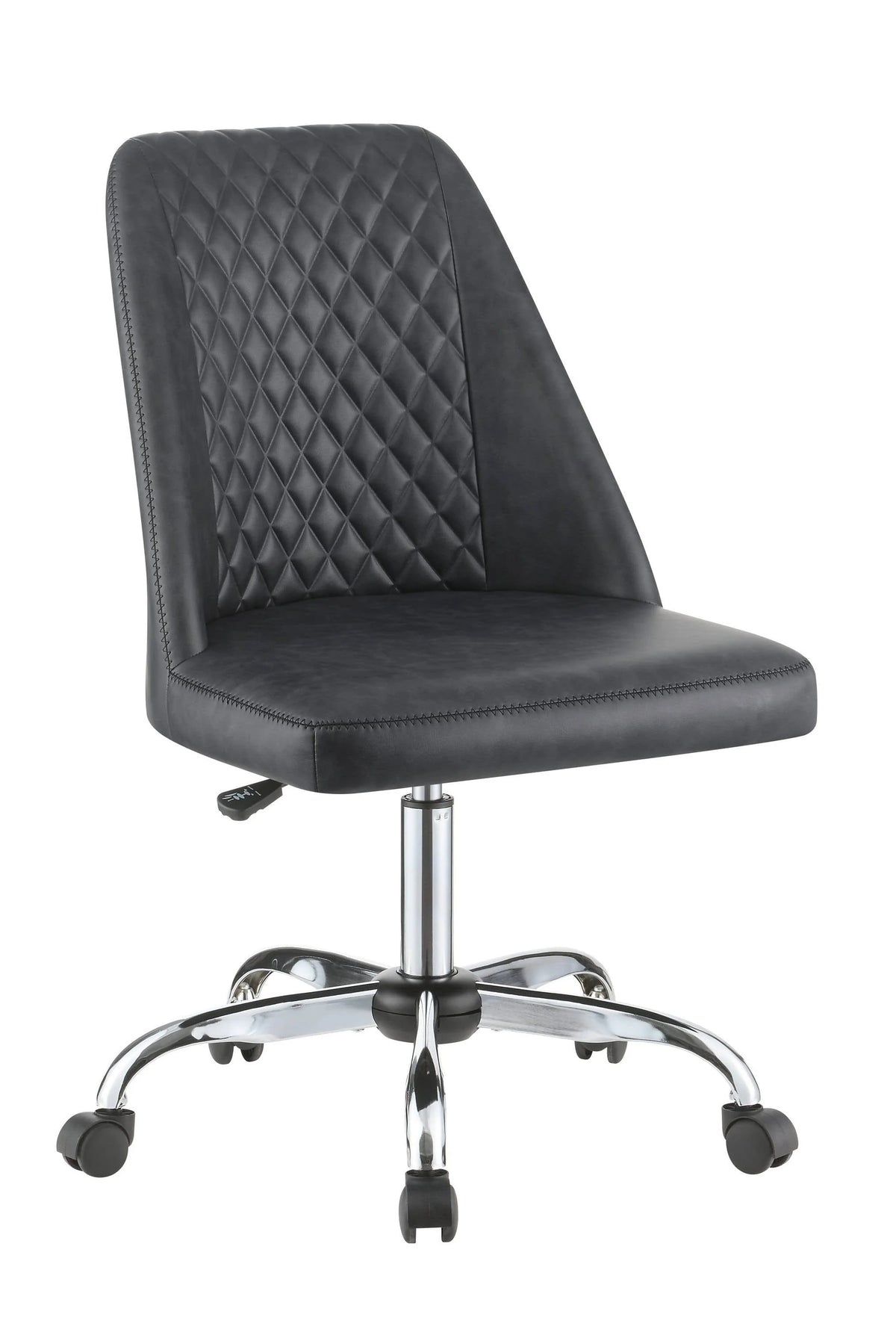 Upholstered Tufted Back Office Chair Grey And Chrome -this stylish chair in a modern home office for comfort and versatility. 881196 Pie's Variety Store