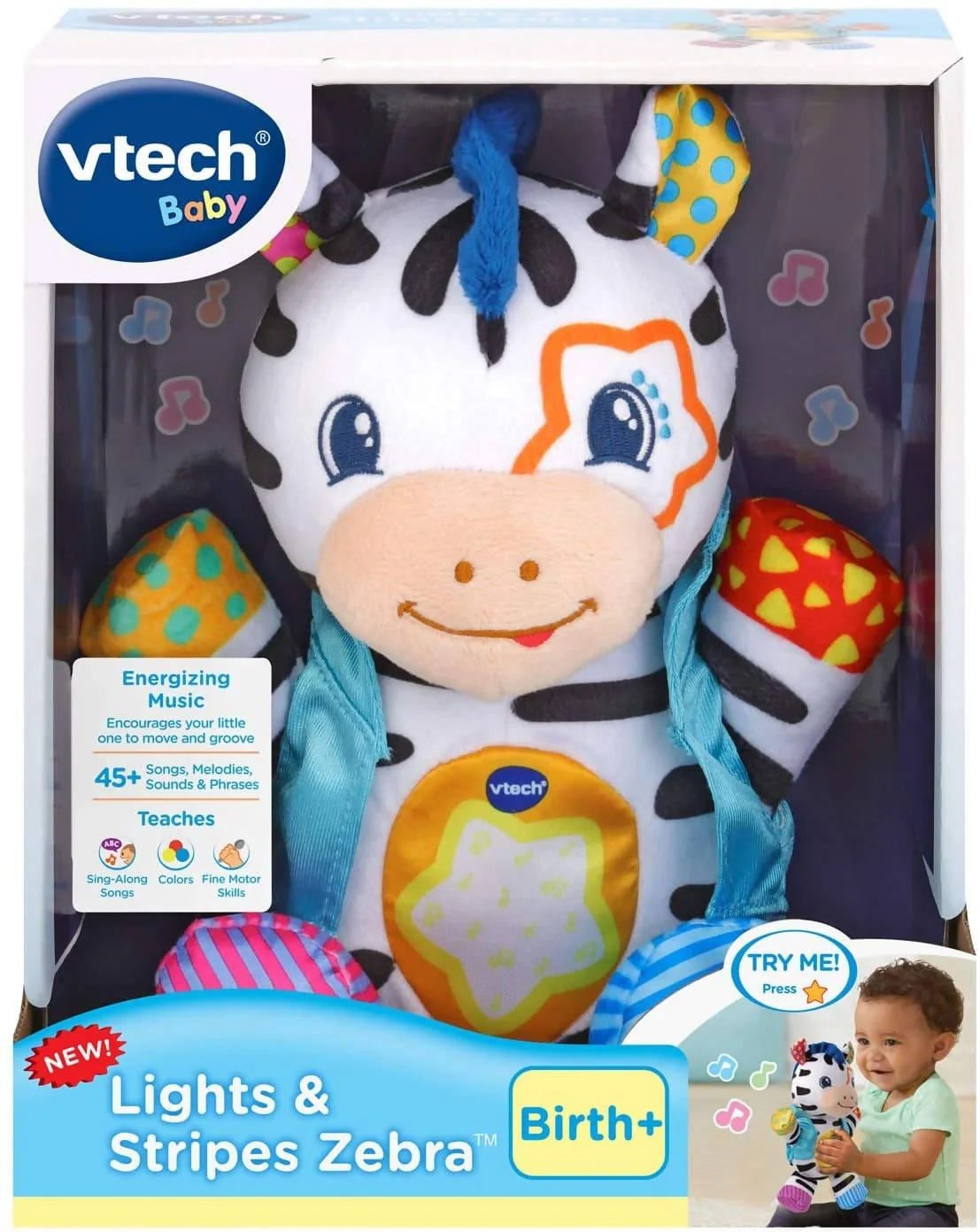 VTech Lights and Stripes Zebra - 80-513503 Pie's Variety Store