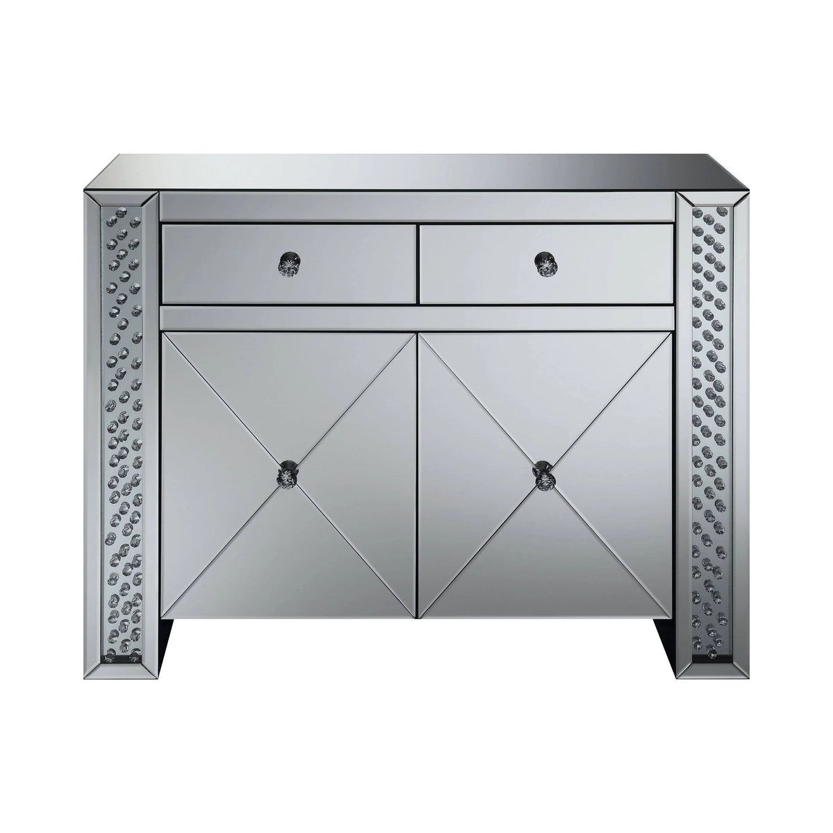 2-Drawer Accent Cabinet Clear Mirror - 951050 Pie's Variety Store