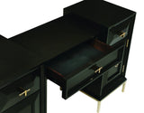 Formosa 4-drawer Vanity Desk Americano and Rose Brass - 222827 Elegant AccScents
