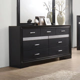 Miranda 7-Drawer Dresser Black And Rhinestone - 206363 Pie's Variety Store
