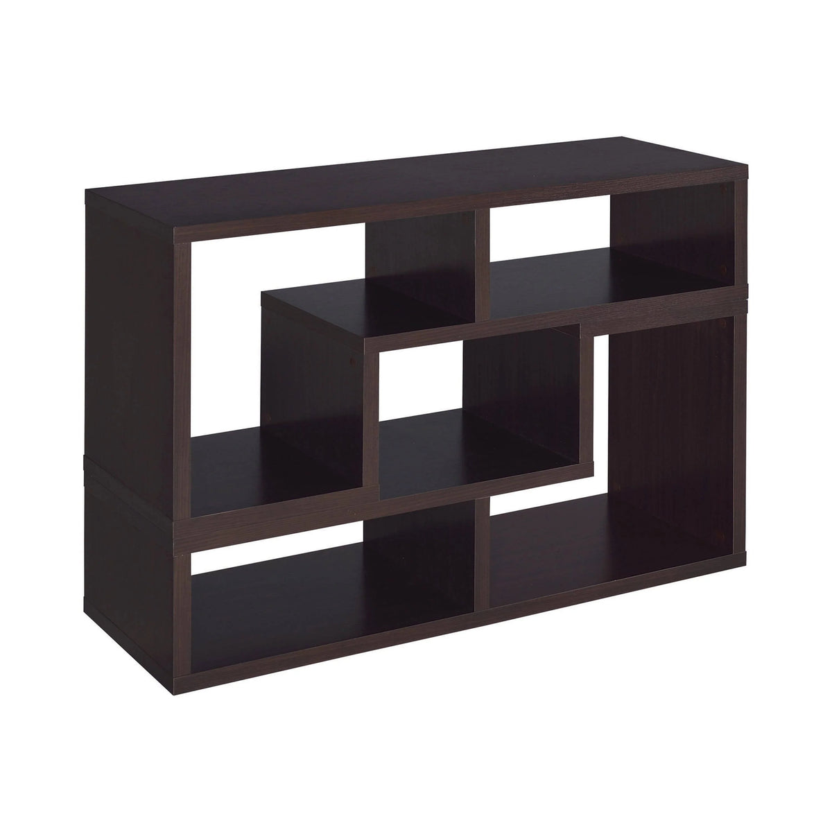 Convertible TV Console And Bookcase Cappuccino - 800329 Pie's Variety Store