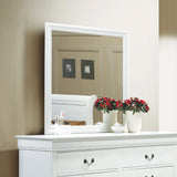 Louis Philippe Beveled Edge Square Mirror White - 204694 Pie's Variety Store