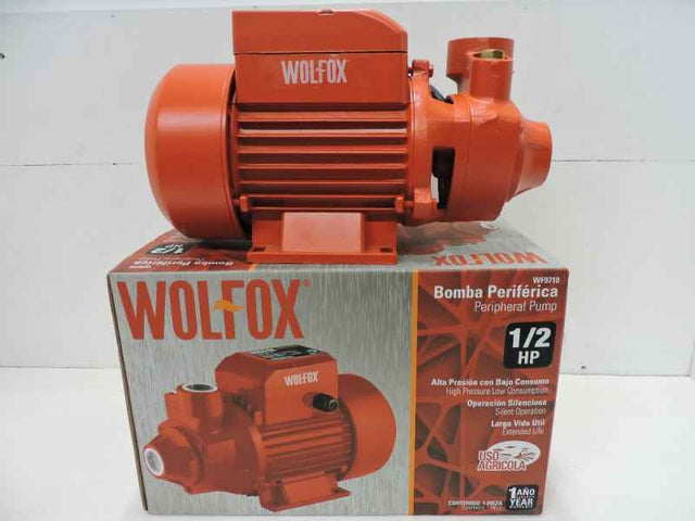 Wolfox 1/2 HP Peripheral Water Pump - Ideal pump for irrigation work and high volumes of water - WF9710 MEGA