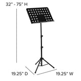 HERCULES Series Folding Travel Music Stand with Carrying Bag [BD-CY-QP-001-BK-GG] Pie's Variety Store