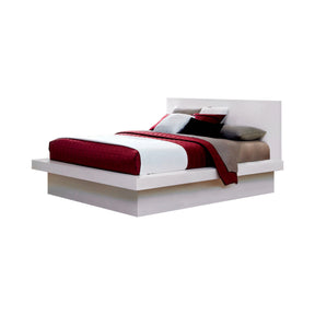 Jessica California King Platform Bed With Rail Seating White - 202990KW Pie's Variety Store