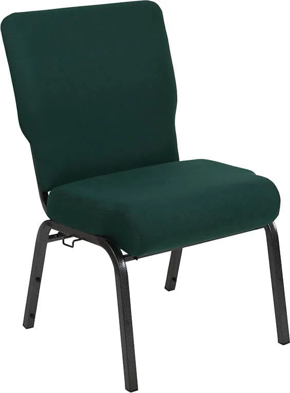 Advantage 20.5 in. Hunter Green Molded Foam Church Chair with Book Rack [PCCF-102-BR] Pie's Variety Store