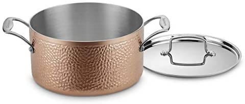 Cuisinart ﻿Hammered Collection Copper Tri-Ply Stainless 9 Piece Cookware Set - CU-HCTP-9 Elegant AccScents