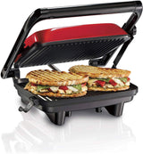 Hamilton Beach Panini Press 10 inch x 8 inch Gourmet Enjoy hot and delicious grilled sandwiches at home with the Hamilton Beach Panini Press Sandwich Make-68821-40094254606 Hannah's Variety Store
