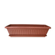 GARDEN MASTERS TERRACOTTA FLOWER TROUGH WITH SAUCER - IDEAL FOR GROWING VEGETABLES