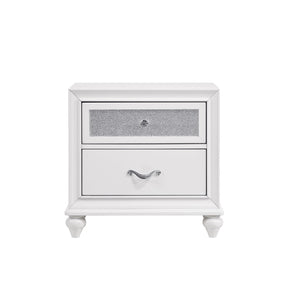 Barzini 2-Drawer Nightstand White - 205892 A-Z Store Nadia