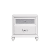 Barzini Queen Wingback Tufted Bed White 4PC Set - SET4PC300843Q A-Z Store Nadia