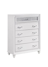 Barzini 5-Drawer Chest White - 205895 A-Z Store Nadia