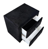Deanna 2-Drawer Rectangular Nightstand Black Collection: Glamorous And Streamlined