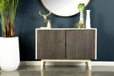 2-Door Accent Cabinet White Washed And Black