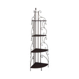 4-Shelf Corner Bookcase Four graduated tiers create a subtle silhouette and offer plenty of space to display books