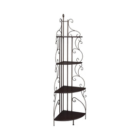 4-Shelf Corner Bookcase Four graduated tiers create a subtle silhouette and offer plenty of space to display books
