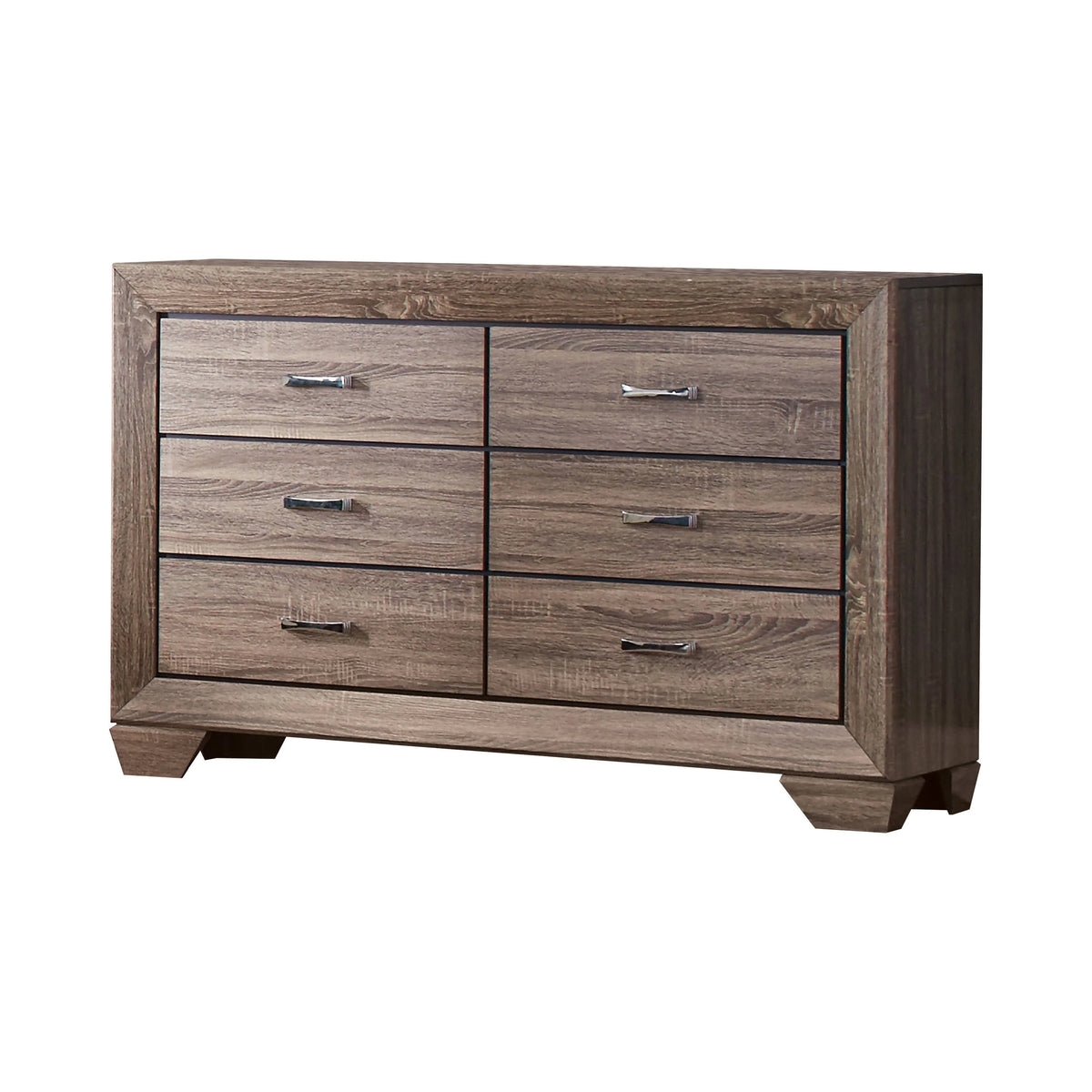 Kauffman Queen Panel Bed Washed Taupe 4PC Set - SET4PC204191Q Pie's Variety Store