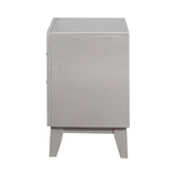Leighton 2-Drawer Nightstand Metallic Mercury Collection: This 2-Drawer Nightstand Is Great For A Stylish Bedroom