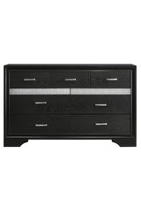 Miranda 7-Drawer Dresser Black And Rhinestone - 206363 Pie's Variety Store