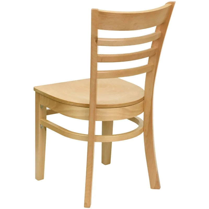 HERCULES Series Ladder Back Natural Wood Restaurant Chair [XU-DGW0005LAD-NAT-GG] Pie's Variety Store