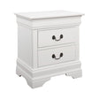 Louis Philippe 2-Drawer Nightstand White - 204692 Pie's Variety Store