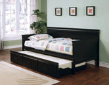 Twin Day Bed With Trundle Black - 300036BLK A-Z Store Nadia