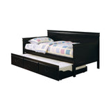 Twin Day Bed With Trundle Black - 300036BLK A-Z Store Nadia