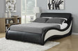 Niguel Eastern King Upholstered Bed Black And White - 300170KE A-Z Store Nadia
