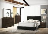 Conner Eastern King Upholstered Panel Bed Black - 300260KE A-Z Store Nadia