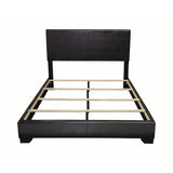 Conner Queen Upholstered Panel Bed Black - 300260Q A-Z Store Nadia