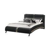 Jeremaine Eastern King Upholstered Bed Black - 300350KE A-Z Store Nadia