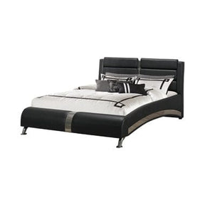 Jeremaine Eastern King Upholstered Bed Black - 300350KE A-Z Store Nadia