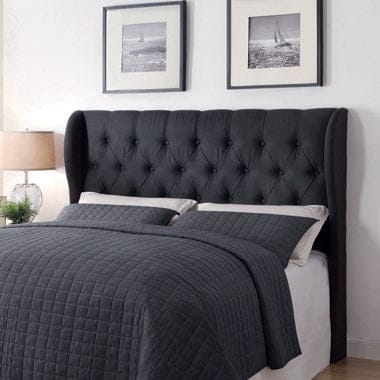 Murrieta King Tufted Upholstered Headboard Charcoal - 300445K A-Z Store Nadia