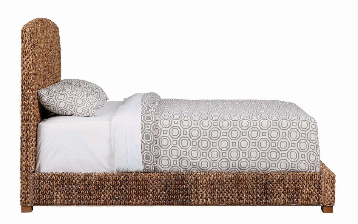 Laughton Eastern King Hand-Woven Banana Leaf Bed Amber - 300501KE A-Z Store Nadia