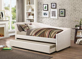 Upholstered Twin Daybed With Trundle Ivory - 300509 A-Z Store Nadia