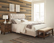 Devon Button Tufted Upholstered Eastern King Bed Beige - 300525KE A-Z Store Nadia