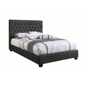 Chloe Tufted Upholstered Queen Bed Charcoal - 300529Q A-Z Store Nadia