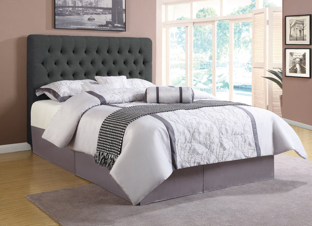 Chloe Tufted Upholstered California King Bed Charcoal - 300529KW A-Z Store Nadia