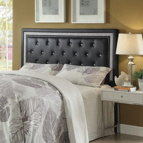 Andenne Eastern King/California King Tufted Upholstered Headboard Black - 300544K A-Z Store Nadia