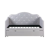 Upholstered Twin Daybed With Trundle Pearlescent Grey - 300629 A-Z Store Nadia