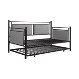 Joelle Upholstered Daybed Grey And Black With Trundle - 300940 A-Z Store Nadia