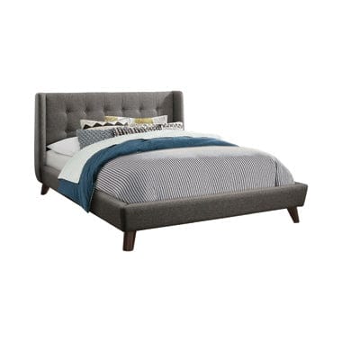 Carrington Button Tufted Queen Bed Grey - 301061Q A-Z Store Nadia