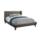 Carrington Button Tufted Queen Bed Grey - 301061Q A-Z Store Nadia