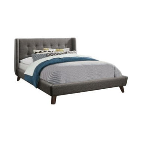 Carrington Button Tufted Eastern King Bed Grey - 301061KE A-Z Store Nadia