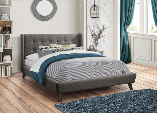 Carrington Button Tufted Full Bed Grey - 301061F A-Z Store Nadia