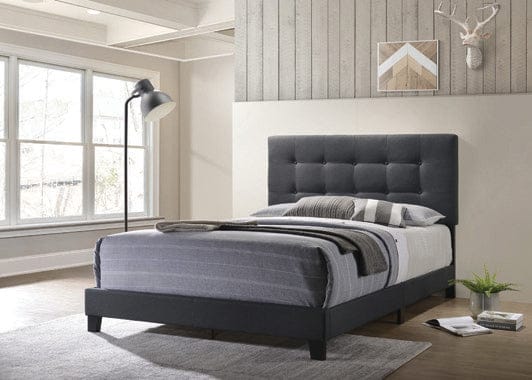 Mapes Tufted Upholstered Eastern King Bed Charcoal - 305746KE A-Z Store Nadia