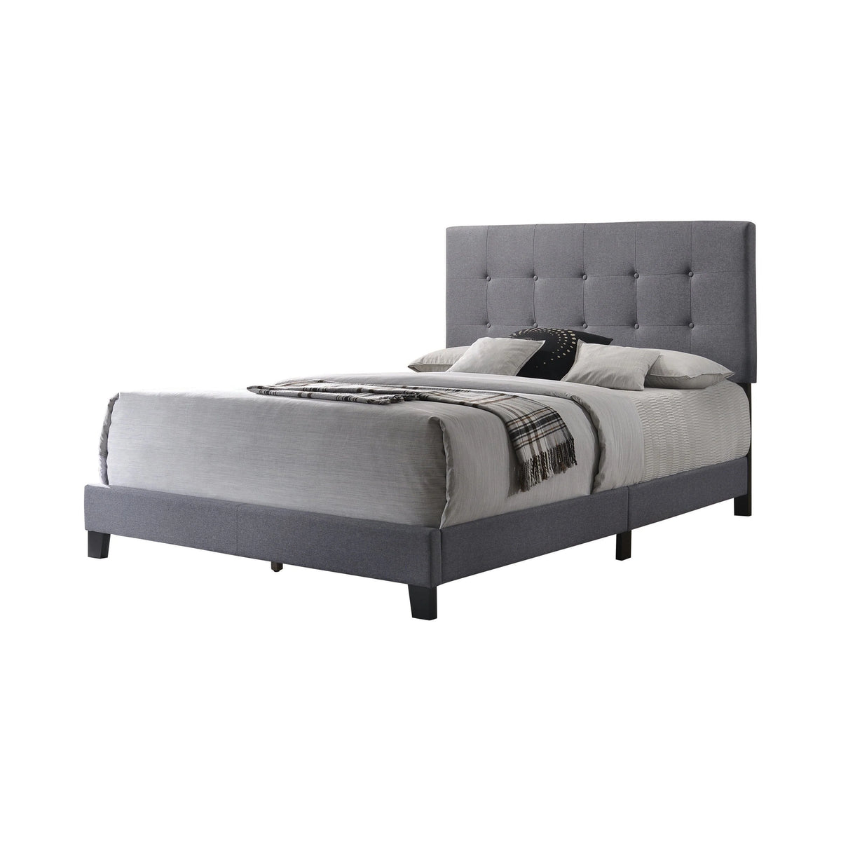 Mapes Tufted Upholstered Queen Bed Grey - 305747Q A-Z Store Nadia