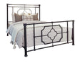 Paskay Eastern King Metal Panel Bed Matte Black - 305766KE A-Z Store Nadia