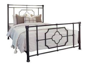 Paskay Eastern King Metal Panel Bed Matte Black - 305766KE A-Z Store Nadia